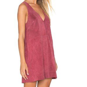 Free People Retro Love Suede Sleeveless Dress in Rose w/Pockets, Size L
